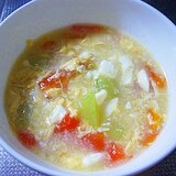 野菜と豆腐の中華スープ